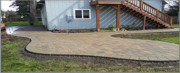 raidus concrete paver patio 
