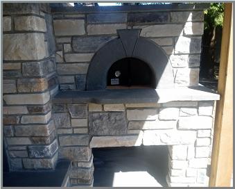 pizza oven installaltion wiith bluestone surround.