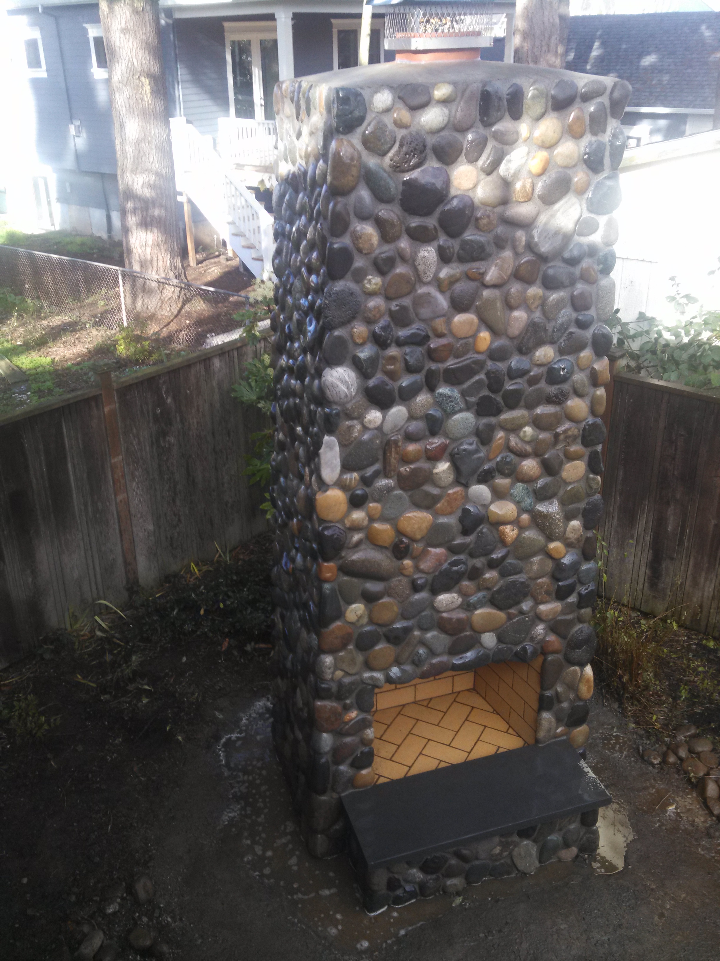 real river rock outdoor 